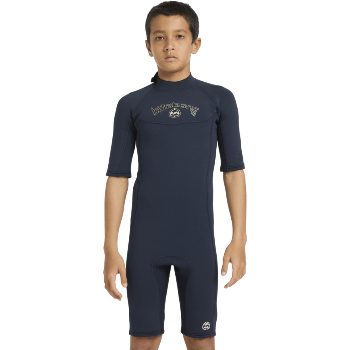 2026 Billabong Junior Absolute 2/2mm Back Zip Shorty Wetsuit 24CW251601 - Navy